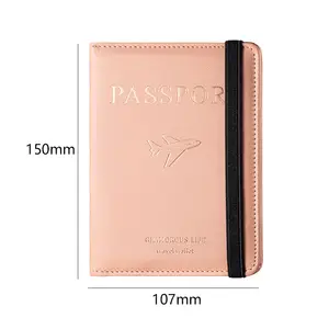 2024 Newest Printing Logo And Print High Quality PU Leather Travel Accessory Bag Travel Baggage Tag Passport Holder