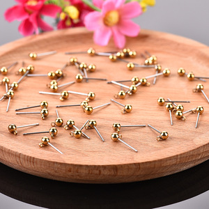 Accessoires de bijouterie, épingles à tête ronde en cuivre pour la fabrication de boucles d'oreilles, paquet de 24 mm - Product Image 5