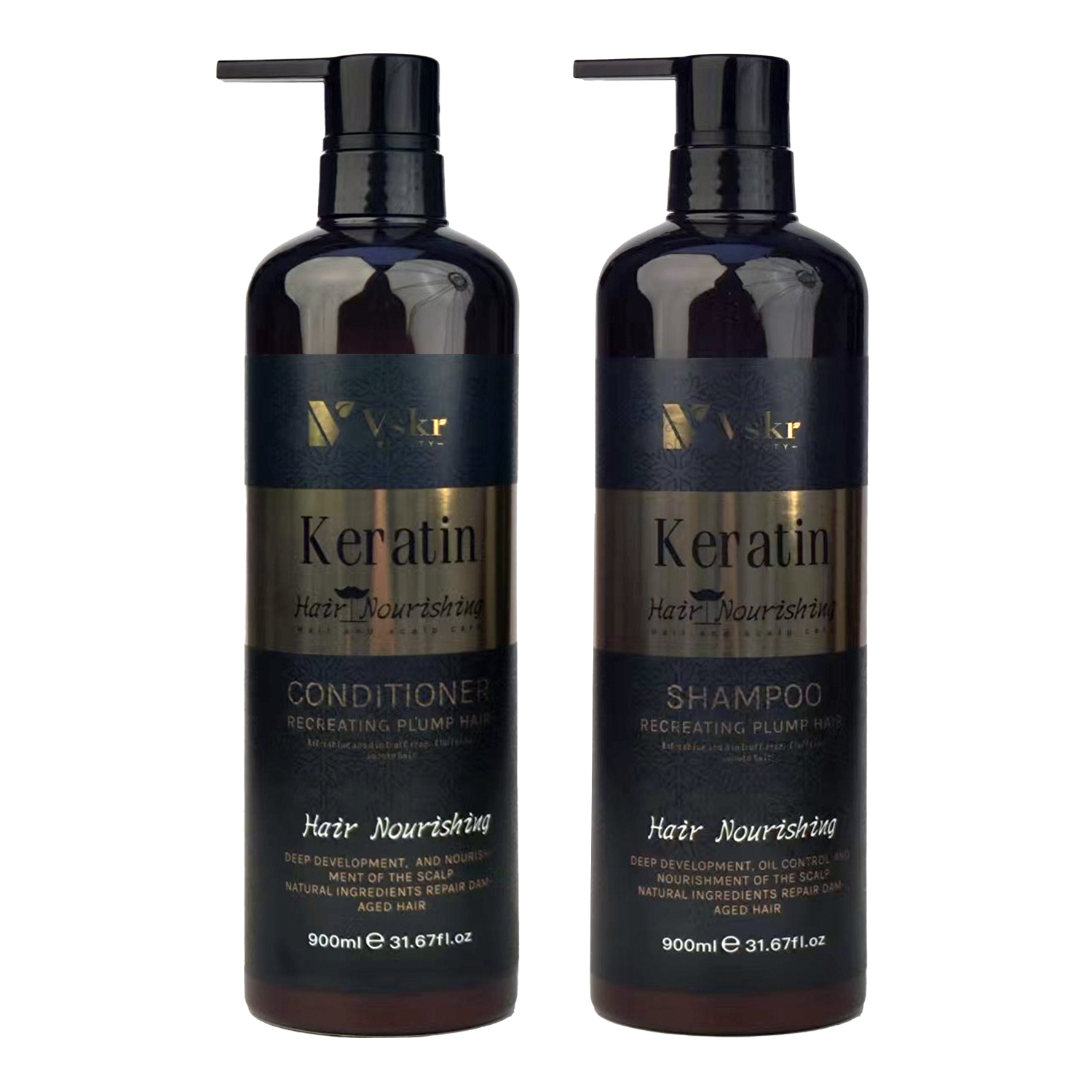 Factory Price Wholesale Keratin Treatment Hair Care Sets Natural Organic Moisturizing Hair Shampoo and Conditioner for Salon