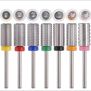 Forets à ongles en carbure de tungstène 3/32'' – Cylindriques à coupe droite pour un retrait rapide de l'acrylique et du gel – Outil professionnel pour salon de beauté – Vente en gros - Product Image 1
