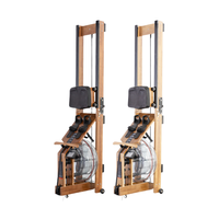 Máquina de Remo Plegable sin Motor con Tanque de Agua de Madera, Resistencia Ajustable, Monitor Digital LED, Venta al por Mayor para Gimnasios y Uso Doméstico