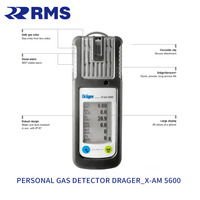 Detector de Gas Portátil 5 en 1 Draeger X-am 5600, CO2, O2, CO, H2S, CH4, LEL, Monitor Multigas para Espacios Confinados, Certificado ATEX
