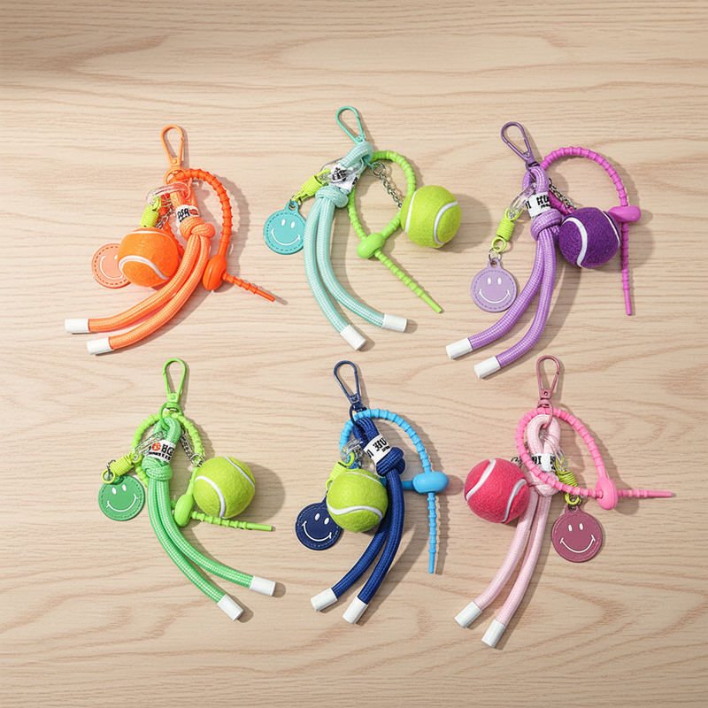 Customized Lulu Style PVC Wristband Keychains