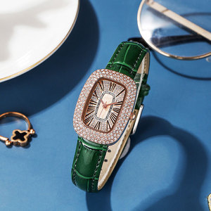 New model of export quartz <b>watch</b> with diamonds and <b>rectangular</b> shape, available for wholesale. - Product Image 5