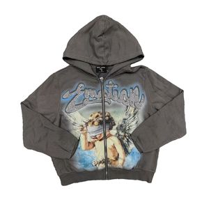 Sudadera con Capucha para Hombre de Alta Calidad, 100% Algodón Pesado, Diseño de Emociones Mixtas, Ropa de Calle Invernal con Capucha - Product Image 5