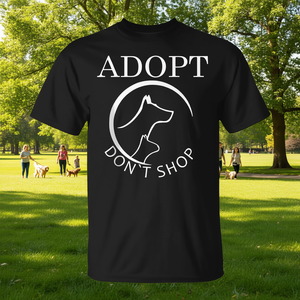 Camiseta para amantes de perros y gatos Adopt Don't Shop, camiseta promocional de rescate de animales para mujer - Product Image 3