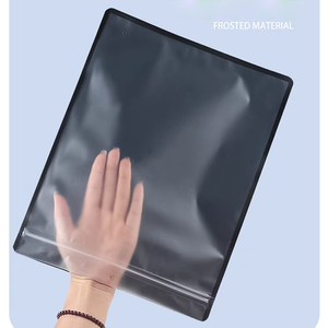 Biểu Tượng Tùy Chỉnh In Ấn Nhiệm Vụ Nặng Nề Đồ Lót Màu Đen Dây Kéo Khóa Frosted T-Shirt Áo May Mặc Quần Áo Nhựa Đóng Gói Túi - Product Image 4