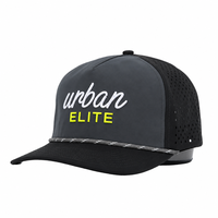 Casquette de golf en nylon à 5 panneaux avec logo personnalisé, perforations laser, imperméable, haute performance, casquette de baseball pour le sport en équipe, vente en gros