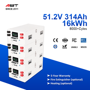 Batterie solaire au phosphate de fer et de lithium 15 kWh 16 kWh Lifeop4, batterie solaire 314 Ah 280 Ah 51,2 V - Product Image 1