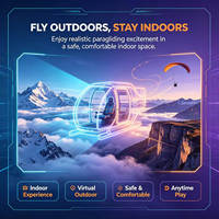 Simulateur de parapente VR double poste pour usage commercial en intérieur, machine de jeu de vol pour parcs d'attractions et centres commerciaux