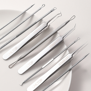 Lmltop thép không gỉ mụn kim YY668-1-12 mặt công cụ cho loại bỏ mụn đầu đen mụn Popper điều trị mụn trứng cá - Product Image 1