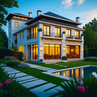 Maisons portables de luxe, maison intelligente préfabriquée, villa 3 chambres, maison modulaire préfabriquée, villa préfabriquée en structure acier lourd