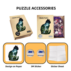 Rompecabezas de Madera con Diseño de Zorro Personalizado con Temática Galáctica e Impresiones de Constelaciones Estelares para Fanáticos de la Astrología y Amantes de la <span class=keywords><strong>Ciencia</strong></span> - Product Image 1