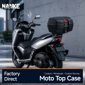 Top Case Moto Universel 45L en <span class=keywords><strong>Plastique</strong></span> Grande Capacité Boîte de Rangement Arrière Base à Démontage Rapide Verrou Antivol pour Moto - Product Image 2
