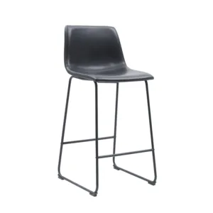 Modern Style High Stool Bar Chairs Simplistic Synthetic Leather Design Comfortable for Both Home and Bar Use