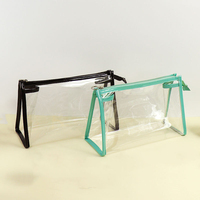 Sac à crayons transparent simple sac de rangement en PVC étanche de grande capacité pour étudiant de haute qualité