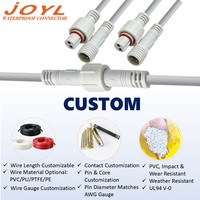 Câble pré-moulé en PVC JOYL M10 à 2 broches, 110V 5A, étanche, connecteur circulaire pour éclairage paysager LED extérieur