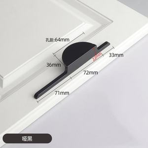 European Simple Kitchen Bedroom <b>Handle</b> Brushed Bathroom Cabinet Wardrobe Golden Gray Black Round Closet <b>Handles</b> - Product Image 5