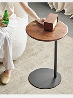Nordique Mini Table Basse Durable En Bois Massif Design Moderne Petite Taille Chevet Balcon Salon Utilisation En Forme De C