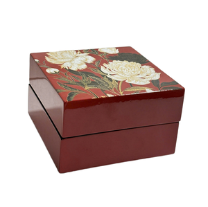 Elegant Handcrafted Crackle Lacquer <b>Box</b> <b>Gold</b> Trim Decorative Storage Case for Jewelry <b>Gift</b> Keepsake and Display - Product Image 4