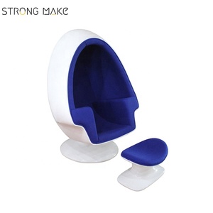 Muebles de diseño moderno de fibra de vidrio de Lee <span class=keywords><strong>oeste</strong></span> estéreo alfa silla con otomana - Product Image 1