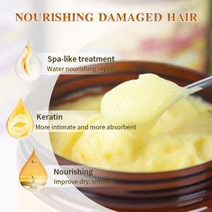 Masker rambut keratin kelapa <span class=keywords><strong>anti</strong></span> keriting, perawatan perbaikan menutrisi rusak - Product Image 2