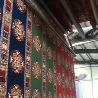 Imprimer tapis de prière de mosquée musulmane Axminster modèles personnalisés 4*25 rouleau tapis personnalisés tapis de prière de mosquée pour mosquée