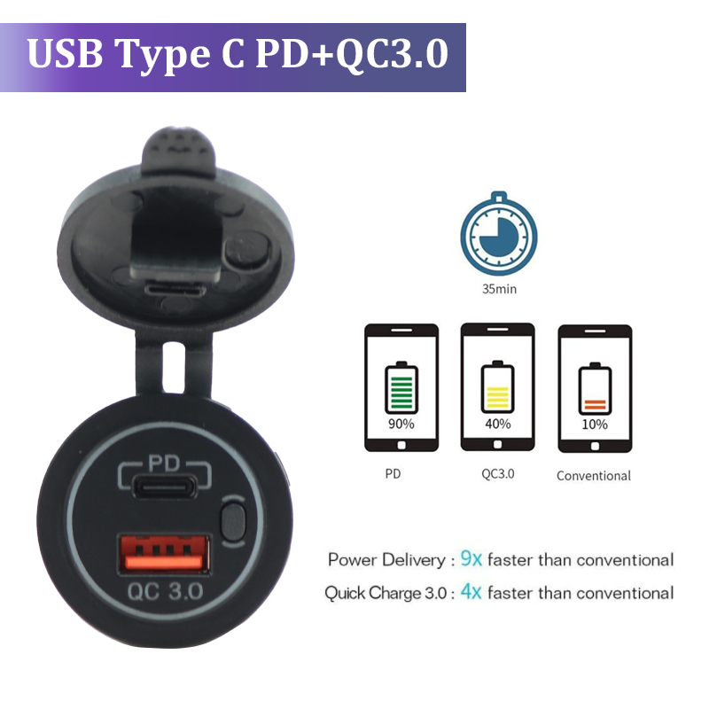 cigarette lighter car usb charger multi port with