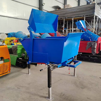 Mini-Raupenbetonmischer+Dumper-Transporter 4-in-1 Selbstladender Betonmischer-Lader Multifunktionaler Kettenbetonmischer