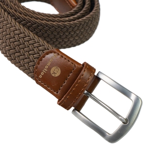 Đan web dệt dệt unisex có thể điều chỉnh phụ nữ người đàn ông đàn hồi bện vành đai căng với biểu tượng tùy chỉnh - Product Image 2