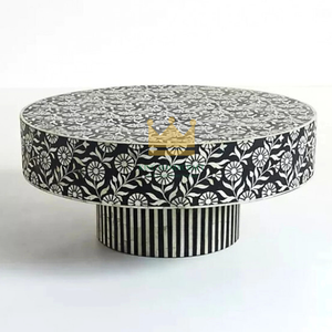 Mesa de centro con Incrustaciones de nácar hechas a mano de lujo, mesa decorativa de madera vietnamita para muebles interiores de sala de estar - Product Image 6