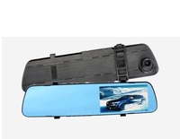 Caméra de tableau de bord de voiture avec écran IPS de 2,4 pouces, caméra de voiture HD DVR manuelle, caméra de voiture HD DVR avec capteur G, rétroviseur DVR de voiture
