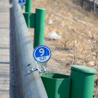 Delineateur de poteau de guidage en aluminium avec réflecteur pour autoroute, signalisation routière, visibilité nocturne en zone minier et en bord de route