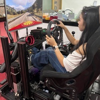 Simulateur profil aluminium volant personnalisé Cockpit simulateur de jeu de conduite superbe Cockpit avec vraie chaise course