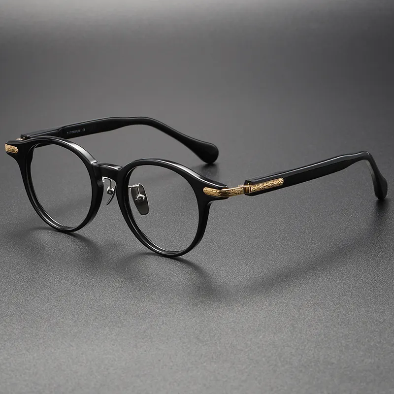 80853 nuevas llegadas de anteojos 2023 nuevo diseño montura de gafas tortuga Retro acetato gafas blanco acetato marcos ópticos