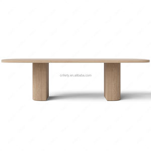 Bộ bàn ăn hiện đại 8 chỗ ngồi FERLY làm từ gỗ nguyên khối, nội thất phòng ăn cao cấp đặt làm riêng và bộ ghế - Product Image 4