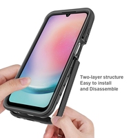 Étui de protection robuste en TPU et PC de qualité supérieure avec cadre en caoutchouc pour Samsung Galaxy A25 5G