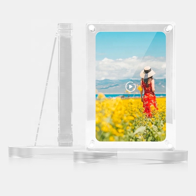 Usingwin 7" Acrylic Digital Photo Frame with Video Playback LCD Screen Built-in Memory Type-C Power