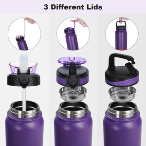 Custom Printed 32 Oz Stainless Steel Double Wall Vacuum Insulated Water <b>Flask</b> New Design Classic Sports Hiking Style - Product Image 4