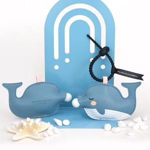 Llavero Creativo de Cuero PU con Lindos Animales de Panda y Pato, Diseño de Burbujas Hecho a Mano, Colgante para Llaves de Coche, Estilo Sillín - Product Image 4