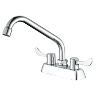 Robinet de cuisine en alliage de zinc chromé de 6 pouces, cartouche en laiton et céramique, idéal pour l'Amérique du Sud - Vente chaude