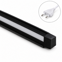 Bande LED d'angle noire NEXCELL 3000K blanc chaud AC230V 8,5W/m IP65 PVC Rouleau de 50m