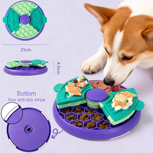 3 Layer Rotating Slow Feeder Bowls Pet Wet and Dry Food Bowl Dog Anti-choking <b>Silicone</b> Licking Pad Detachable Bowl for Dogs - Product Image 3