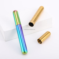 Étui à cigares fin personnalisé en papier et acier inoxydable, porte-cigares en métal, boîte de rangement, emballage roulant, accessoires pour fumer des cigarettes