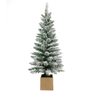 <span class=keywords><strong>Pot</strong></span> de taille personnalisée de haute qualité Arbre de Noël <span class=keywords><strong>en</strong></span> PVC blanc flocké pré-éclairé Arbre de Noël <span class=keywords><strong>en</strong></span> forme de neige - Product Image 1