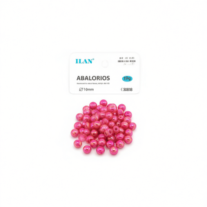 Ilan Abalorios Cuentas Acrílicas Rosas de 10 mm, 19 g, para Manualidades y Joyería - Product Image 2