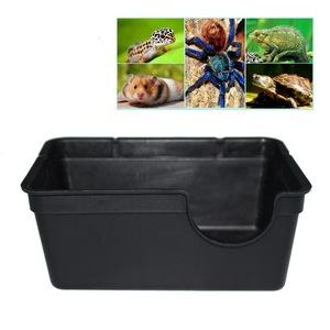 Escondite para Reptiles de Plástico Negro Texturizado, Resistente y Fácil de Limpiar, con Agujero para Esconderse, para Serpientes y Animales Pequeños - Product Image 2