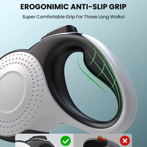 Verstellbare Automatische Einziehbare Hundeleine mit Eigenem Logo, Hellem LED-Taschenlampenlicht und Kotbeutelspender-Halter, Haustierleine - Product Image 5