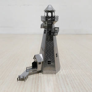 <span class=keywords><strong>Puzzle</strong></span> <span class=keywords><strong>3D</strong></span> en métal de phare gardien, modèle d'assemblage éducatif fait main, jouet pour adultes, moins de 50 pièces - Product Image 2