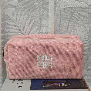 Top Quality Waffle Cotton Makeup <b>Bag</b> <b>Women</b> <b>Bag</b> <b>Toiletry</b> <b>bag</b> Embroidered logo 7 Inches With <b>Women</b> Gift - Product Image 4